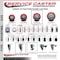 Service Caster 4'' Red Poly Wheel Swivel 7/16'' Grip Ring Stem Caster Set 2 Brakes, 4PK SCC-GR20S414-PPUB-RED-TLB-716138-2S2 - alternate 5